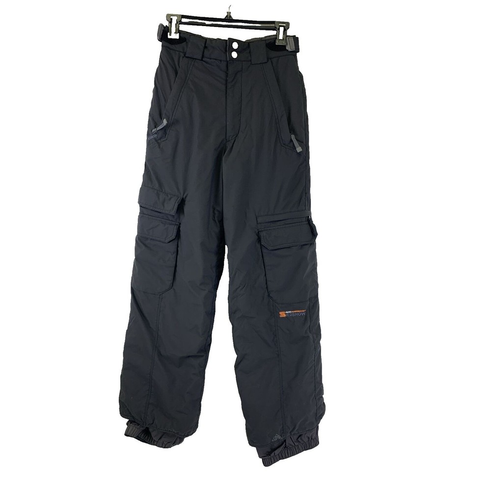 K2 Synth Snowboard Snow Pants Gray Hydrometric K2SNOW Insulated Snap Zip Mens XS